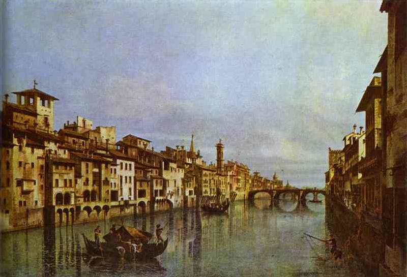 Bernardo Bellotto Arno in Florence. oil painting picture